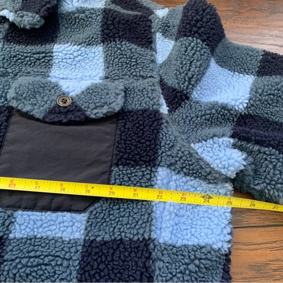 Boden | Sherpa Button up Shacket Blue Check XL - Picture 9 of 14